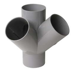 Culotte double d'équerre, femelle-femelle, 45°, PVC à coller