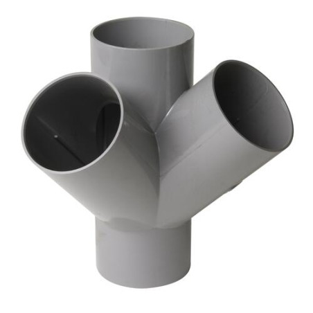 Culotte double d'équerre, femelle-femelle, 45°, PVC à coller