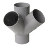 Culotte double d'équerre, femelle-femelle, 45°, PVC à coller