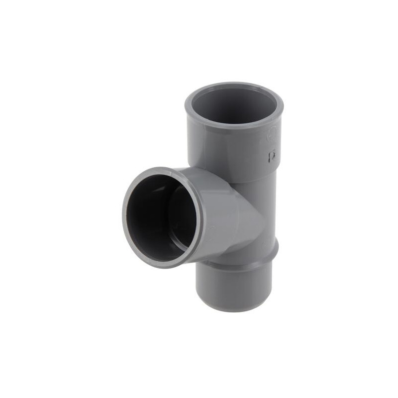 Culotte simple, mâle-femelle à 67°30, à coller, gris, en PVC
