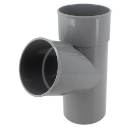 Culotte simple, mâle-femelle à 67°30, à coller, gris, en PVC