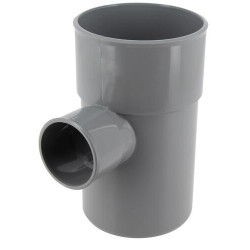 Culotte simple, mâle-femelle à 87°30, à coller, gris, en PVC