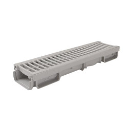 0.5m caniv.bas l.130 grille a15 PVC