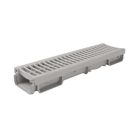 0.5m caniv.bas l.130 grille a15 PVC