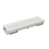 Caniveau bas CONNECTO® avec grille, classe A15, l. 100 int./130 ext