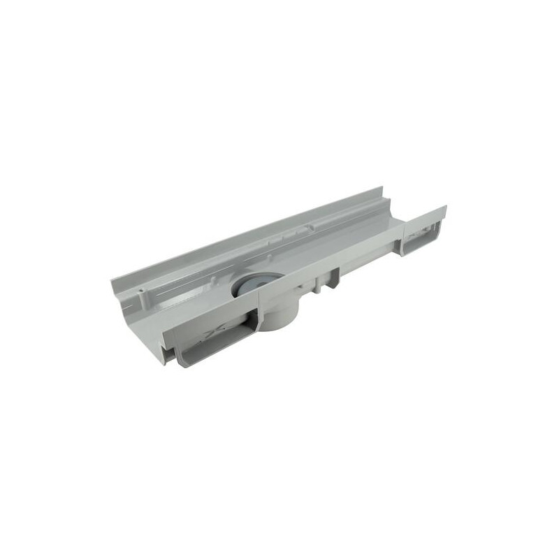 Caniveau bas CONNECTO® siphonné, Ø50, largeur 130 mm, longueur 50 cm
