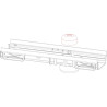 Caniveau bas CONNECTO® siphonné, Ø50, largeur 130 mm, longueur 50 cm