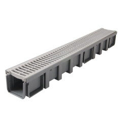 1m caniveau larg.130 grille a15 PVC