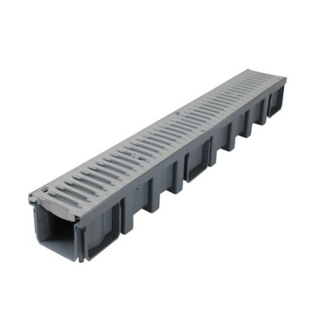 1m caniveau larg.130 grille b125 PVC