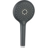 Douchette 3 jets époxy noir mat