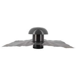 Chapeau ventilation, collerette étanchéité, moustiquaire, 40x33, anthracit