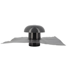 Chapeau ventilation, collerette étanchéité, moustiquaire, 40x33, anthracit