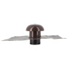 Chapeau ventilation, collerette étanchéité, moustiquaire, 40x33, marron