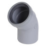 Coude Système J, à 45°, à joint, gris, en PVC