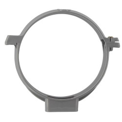 Collier à bride en PVC gris, robuste et durable, 100 % inoxydable