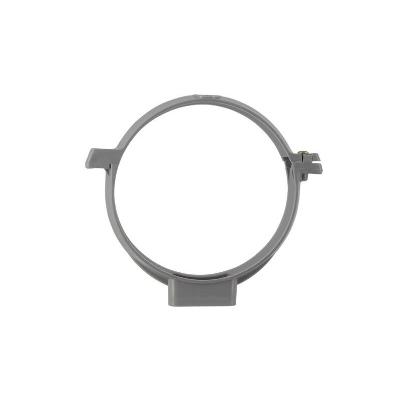 Collier à bride en PVC gris, robuste et durable, 100 % inoxydable