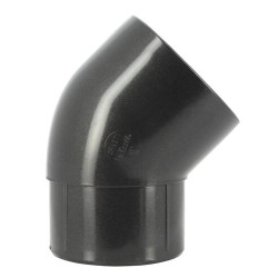Coude esthétique TECHTAN®, 45°, Mâle-femelle, descente de gouttière, graphite