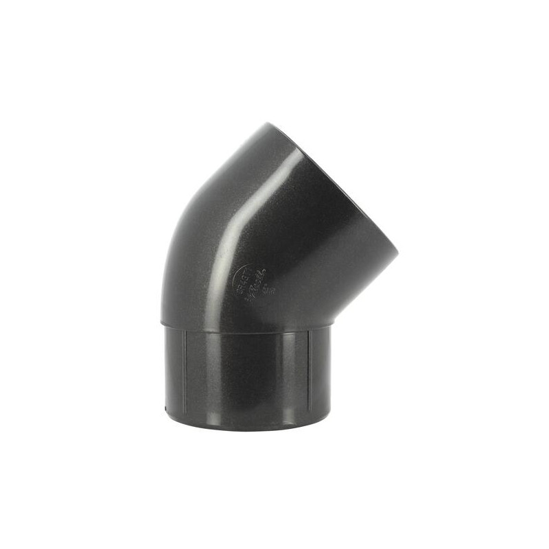 Coude esthétique TECHTAN®, 45°, Mâle-femelle, descente de gouttière, graphite