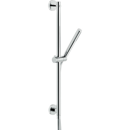 Barre de douche 600 mm avec prise d'eau et douchette chromé