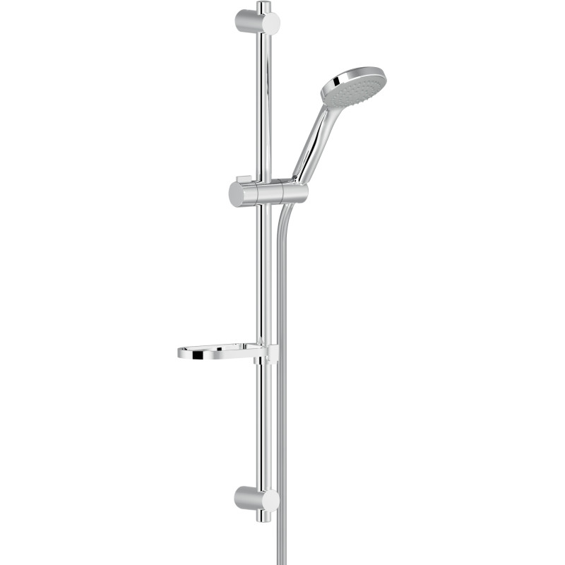 Barre de douche 660 mm avec douchette 1 jet chromé