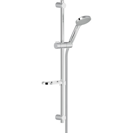 Barre de douche 660 mm avec douchette 1 jet chromé