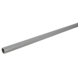 Tube PVC compact non prémanchonné, gris