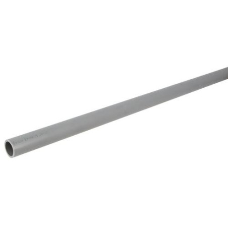 Tube PVC compact non prémanchonné, gris