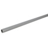 Tube PVC compact non prémanchonné, gris