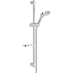 Barre de douche 660 mm avec douchette 5 jets chromé