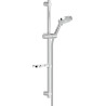 Barre de douche 660 mm avec douchette 5 jets chromé