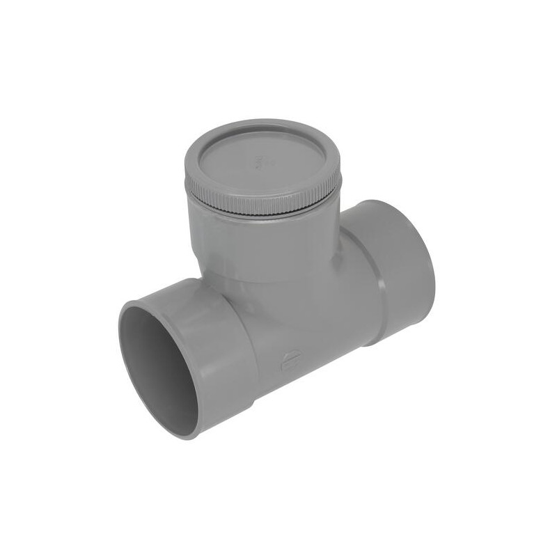 femelle-femelle, à coller, gris, en PVC - Ø125