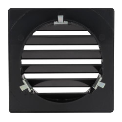 Grille d'aération ronde spéciale façade, pour tube PVC