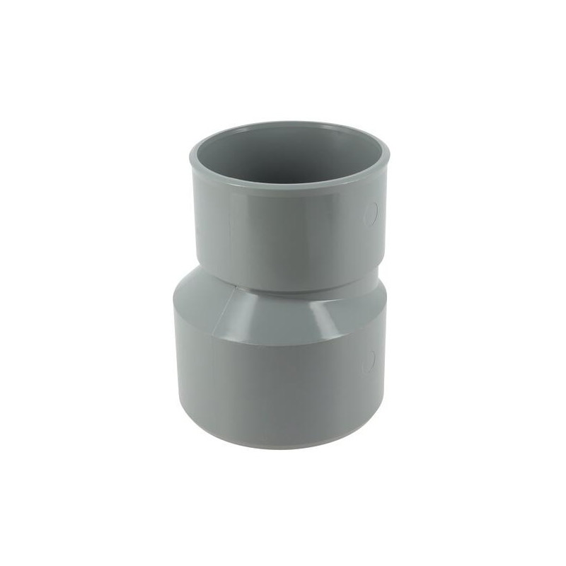 Duction extérieure excentrée, mâle-femelle, à coller, gris, en PVC