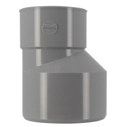Duction extérieure excentrée, mâle-femelle, à coller, gris, en PVC