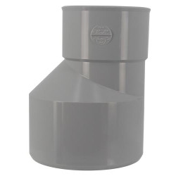 Duction extérieure excentrée, mâle-femelle, à coller, gris, en PVC
