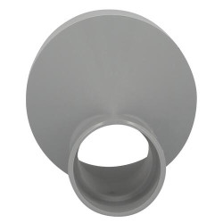 Duction extérieure excentrée, mâle-femelle, à coller, gris, en PVC