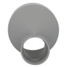 Duction extérieure excentrée, mâle-femelle, à coller, gris, en PVC