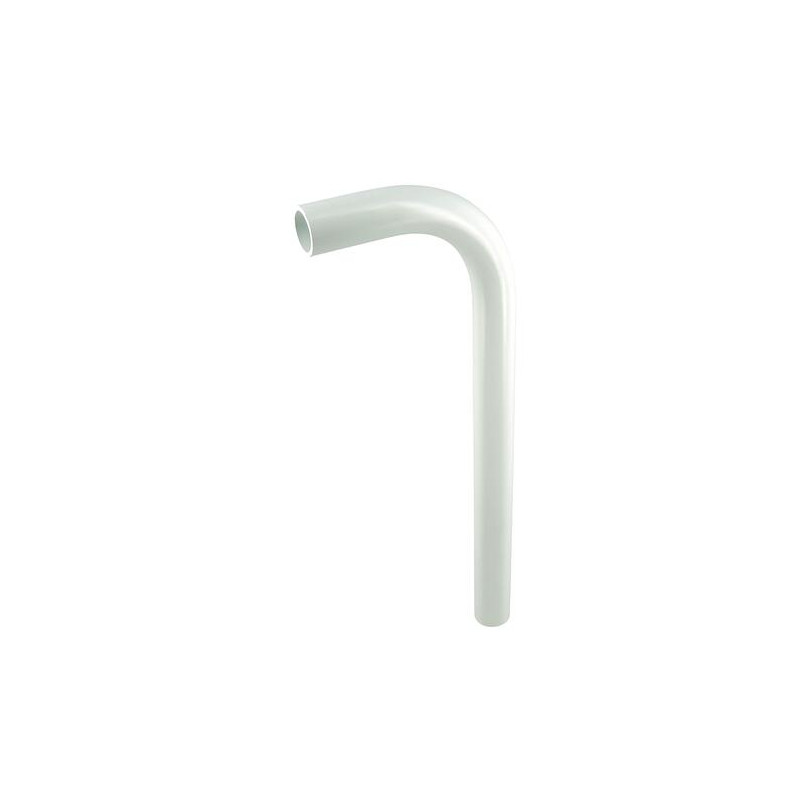 Sortie de lavabo simple PVC blanc