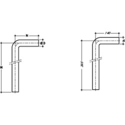 Sortie de lavabo simple PVC blanc