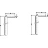 Sortie de lavabo simple PVC blanc