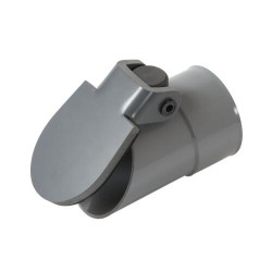 Clapet de nez en PVC gris, mâle, volet incliné à 11°