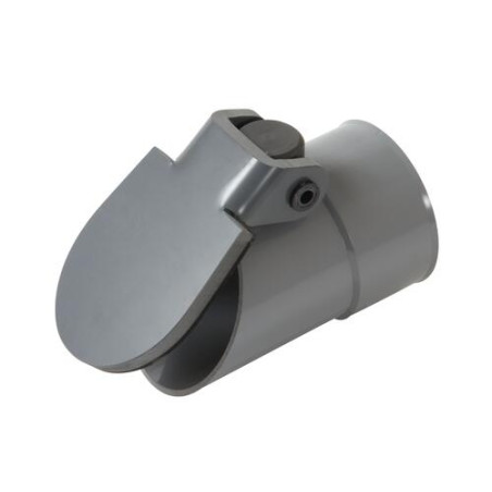 Clapet de nez en PVC gris, mâle, volet incliné à 11°