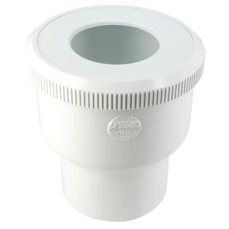 Pipe de WC sortie droite, en PVC blanc, Ø DM mini 90, Ø DM maxi 110
