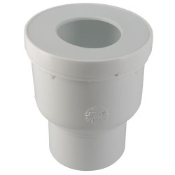 Pipe de WC sortie droite, en PVC blanc, Ø DM mini 85, Ø DM maxi 107
