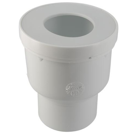 Pipe de WC sortie droite, en PVC blanc, Ø DM mini 85, Ø DM maxi 107