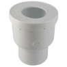 Pipe de WC sortie droite, en PVC blanc, Ø DM mini 85, Ø DM maxi 107