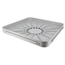 Receveur siphonné en PVC, 40x40, avec adaptateur