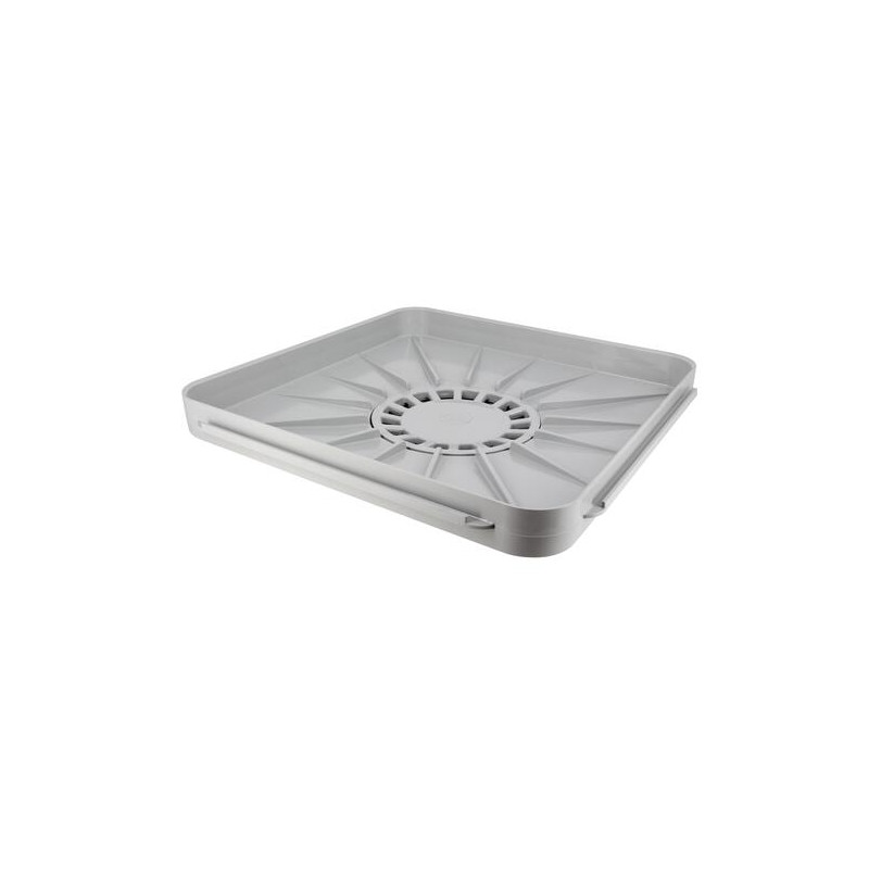 Receveur siphonné en PVC, 40x40, avec adaptateur
