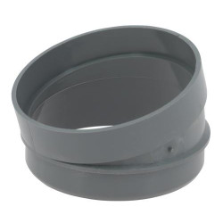 Secteur de coude, 15°, mâle-femelle, PVC à coller