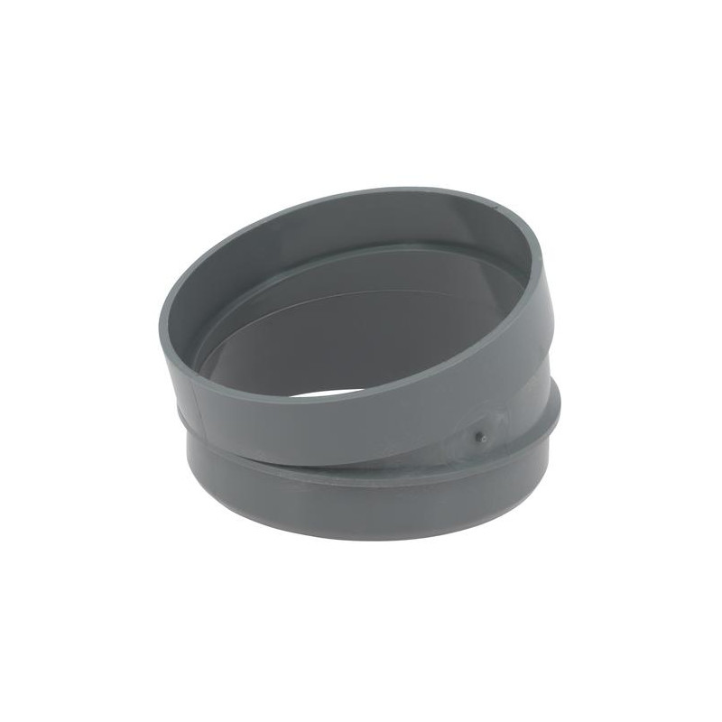 Secteur de coude, 15°, mâle-femelle, PVC à coller